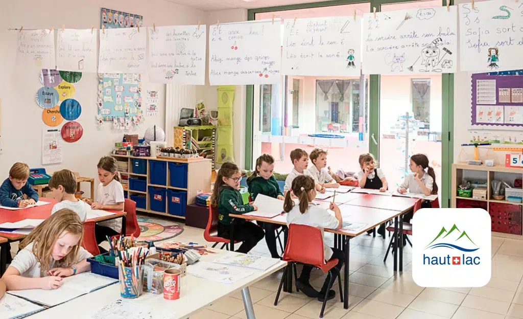 Cursive writing at Haut-Lac School